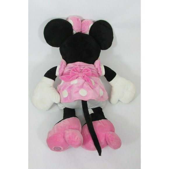 MINNIE MOUSE 28" HUGE Disney StoreCharacter Plush Stuffed Toy Pink Dress - Picture 5 of 12